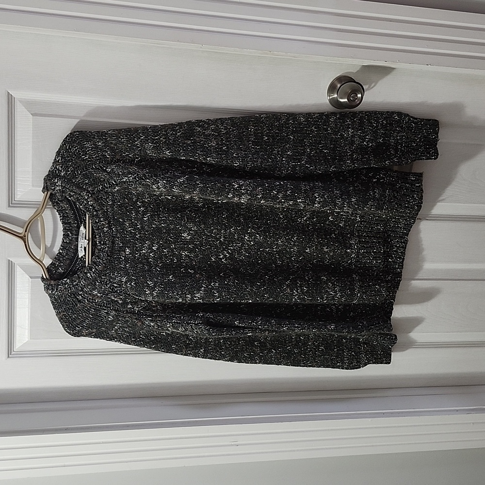 1988 fat face mens medium large sweater chunky knit cotton blend marbled gray